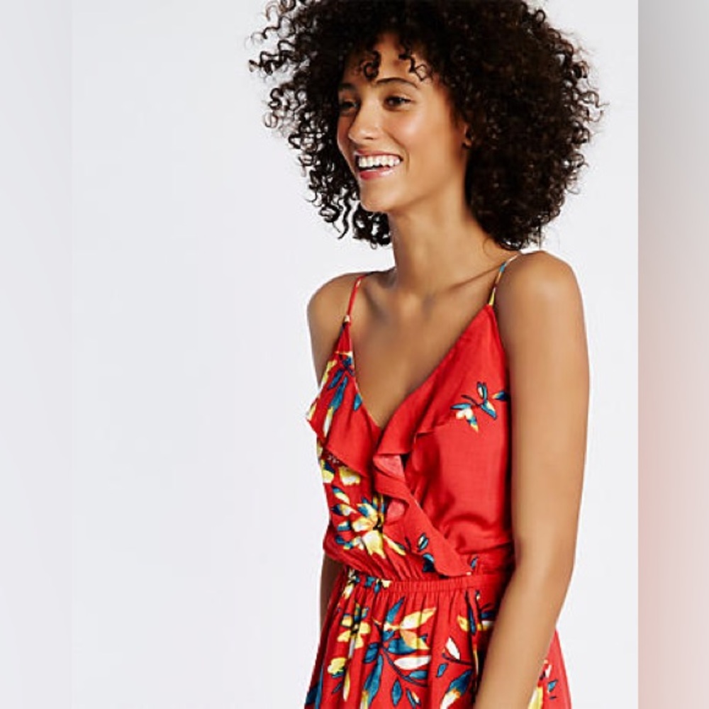 NWT Express Red Floral Dress